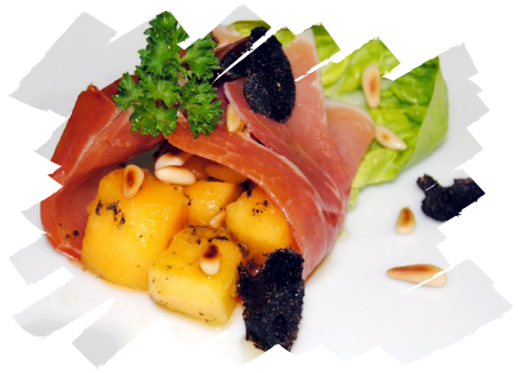saquito jamon papaya y trufa